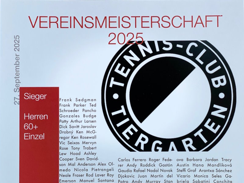 Clubmeisterschaft TC Tiergarten 2025