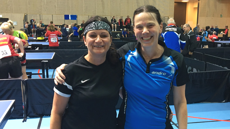 Beate und Karin trafen in Consolation Runde 2 aufeinander