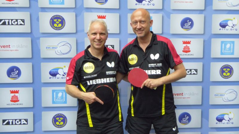 Platz 17 im Doppel bei der EVC 2017 in Helsingborg: Thomas Huck und Peter Wode