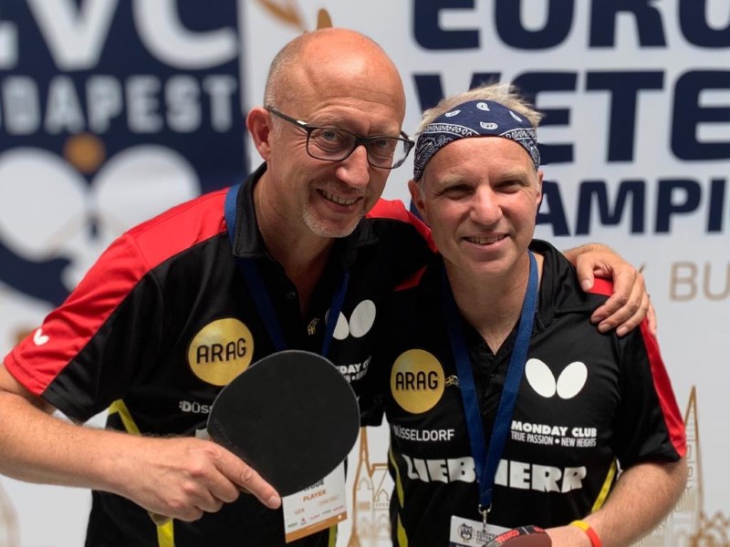 Seit fast 40 Jahren ein erfolgreiches Doppel: Thomas und Peter bei der EVC 2014 in Budapest