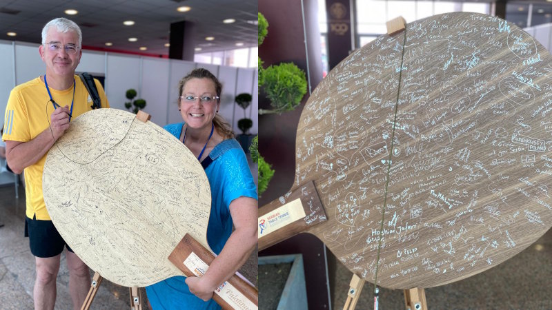 Uli und Jenny mit XXL-Schläger in Novi Sad