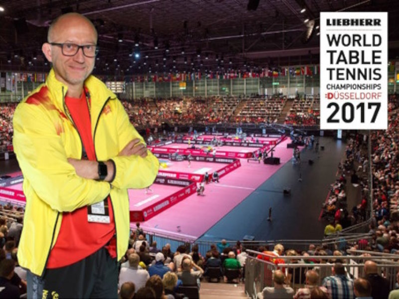 Peter im DTTB-Einsatz bei der WM 2017 in Düsseldorf